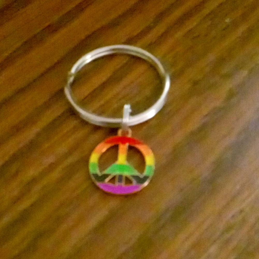 LGBT keychain Peace sign